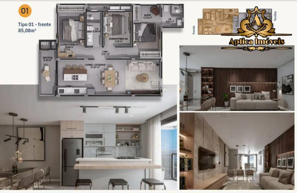 Foto 2 de Apartamento com 2 quartos à venda, 70m2 em Gravatá, Navegantes - SC