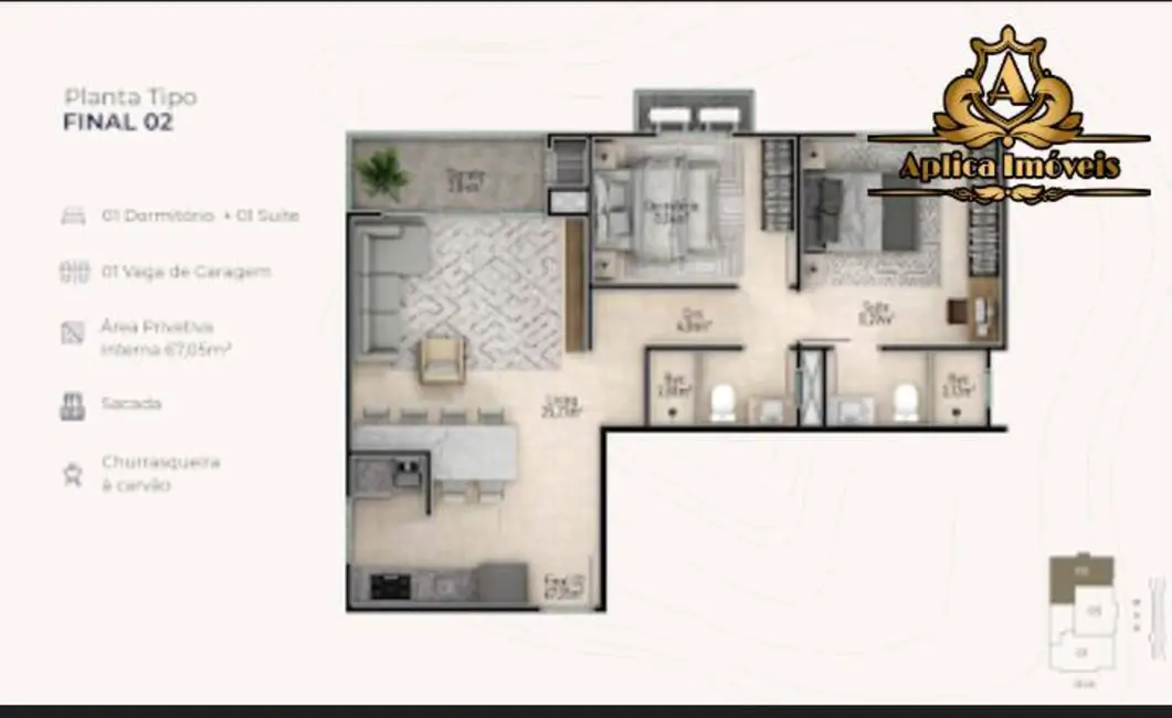 Foto 6 de Apartamento com 2 quartos à venda, 56m2 em Centro, Navegantes - SC