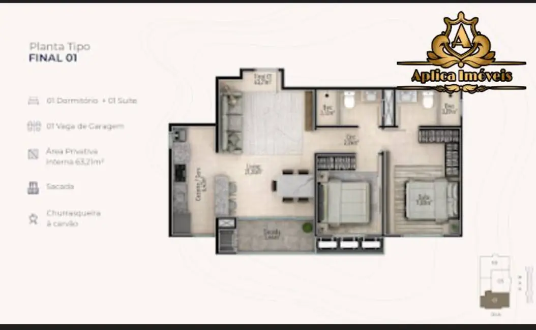 Foto 7 de Apartamento com 2 quartos à venda, 56m2 em Centro, Navegantes - SC