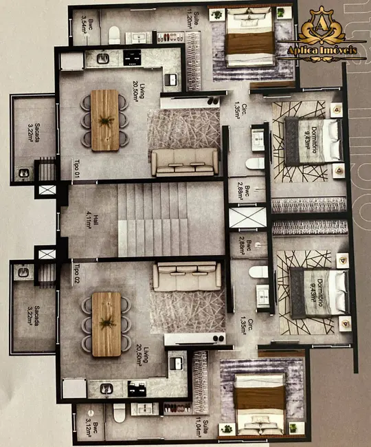 Foto 8 de Apartamento com 2 quartos à venda, 65m2 em Meia Praia, Navegantes - SC