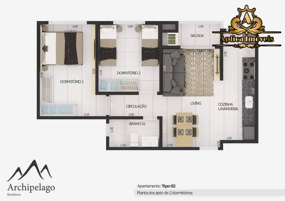 Foto 7 de Apartamento com 2 quartos à venda, 57m2 em Volta Grande, Navegantes - SC