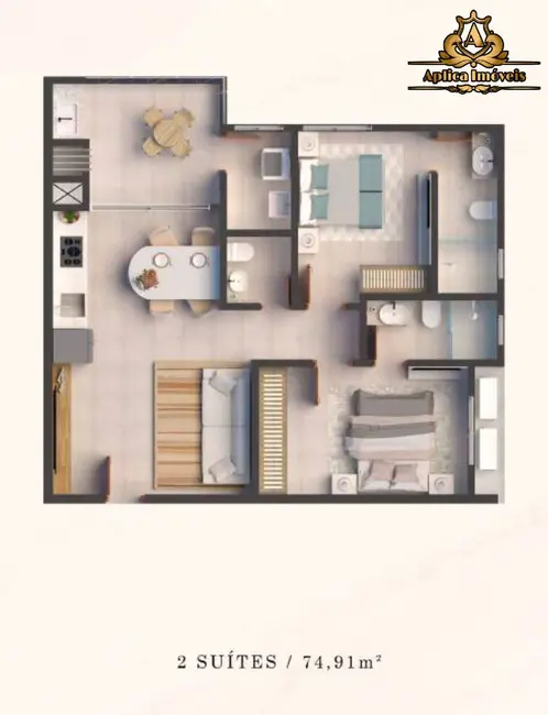 Apartamento com 2 quartos à venda, 75m2 em Gravatá, Navegantes - SC - imagem 9 Foto 9 de Apartamento com 2 quartos à venda, 75m2 em Gravatá, Navegantes - SC