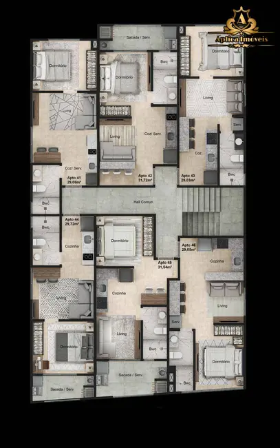 Foto 6 de Apartamento com 1 quarto à venda, 27m2 em Centro, Navegantes - SC