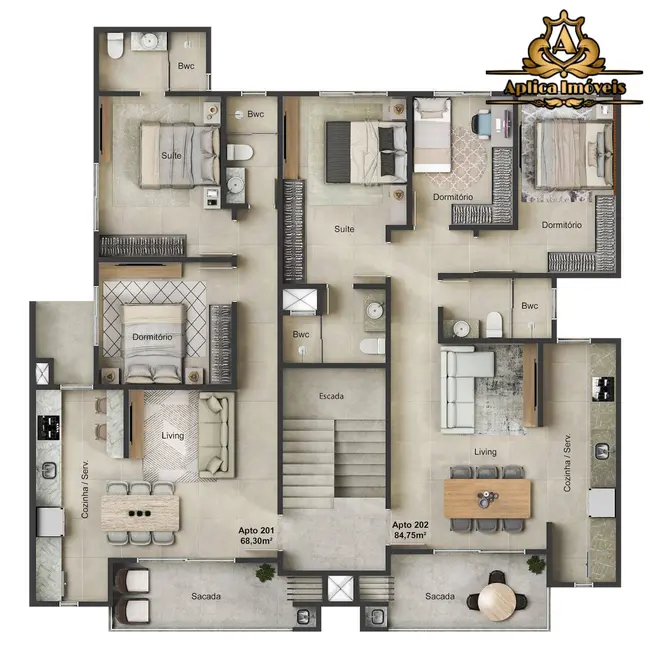 Foto 8 de Apartamento com 2 quartos à venda, 68m2 em Centro, Navegantes - SC