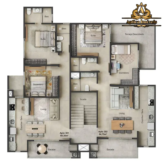 Foto 9 de Apartamento com 2 quartos à venda, 68m2 em Centro, Navegantes - SC