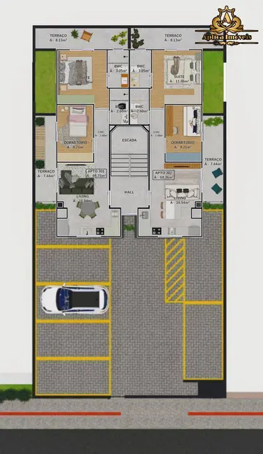 Foto 4 de Apartamento com 2 quartos à venda, 60m2 em Meia Praia, Navegantes - SC