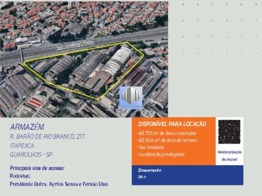 Armazém / Galpão para alugar, 40701m2 em Guarulhos - SP - imagem 4 Foto 4 de Armazém / Galpão para alugar, 40701m2 em Guarulhos - SP