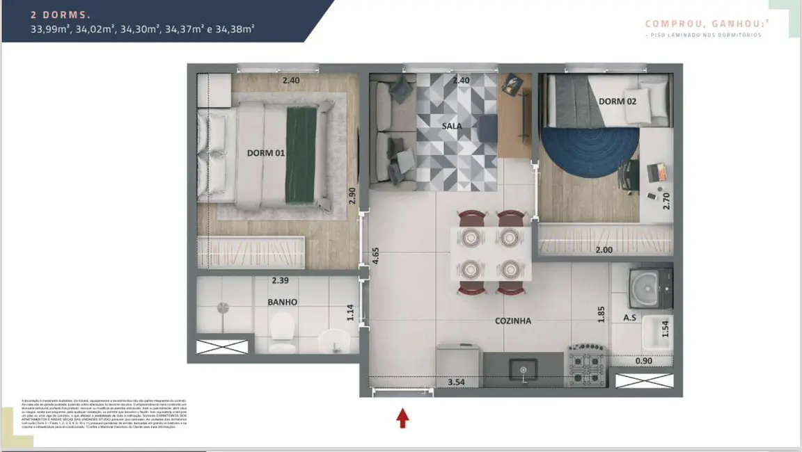 Apartamento com 2 quartos à venda, 35m2 em Interlagos, São Paulo - SP - imagem 1 Foto 1 de Apartamento com 2 quartos à venda, 35m2 em Interlagos, São Paulo - SP