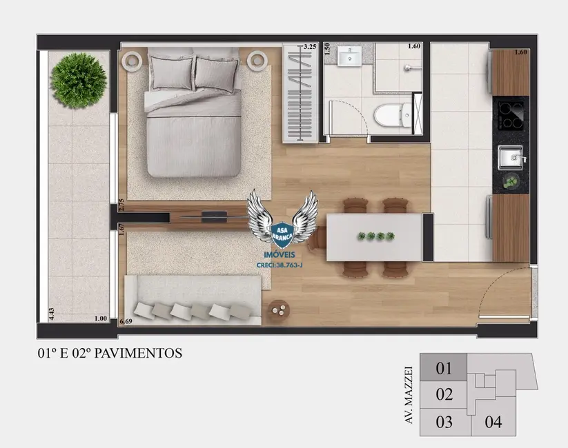 Apartamento com 1 quarto à venda, 24m2 em Tucuruvi, São Paulo - SP - imagem 5 Foto 5 de Apartamento com 1 quarto à venda, 24m2 em Tucuruvi, São Paulo - SP