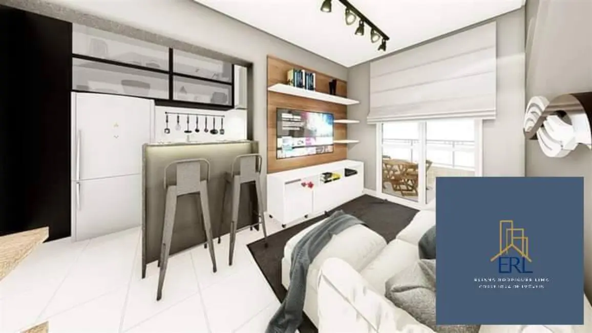 Foto 2 de Apartamento com 1 quarto à venda, 56m2 em Caiçara, Praia Grande - SP