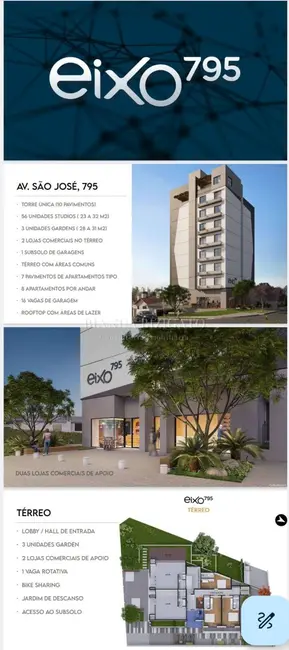 Foto 5 de Apartamento com 1 quarto à venda, 32m2 em Cristo Rei, Curitiba - PR