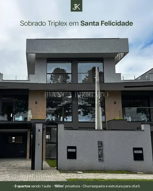 Foto 6 de Sobrado com 3 quartos à venda, 185m2 em Santa Felicidade, Curitiba - PR