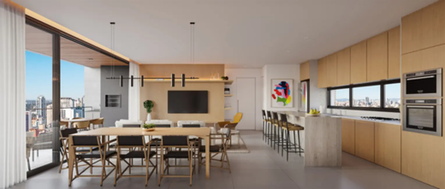 Apartamento com 3 quartos à venda, 165m2 em Curitiba - PR - imagem 8 Foto 8 de Apartamento com 3 quartos à venda, 165m2 em Curitiba - PR