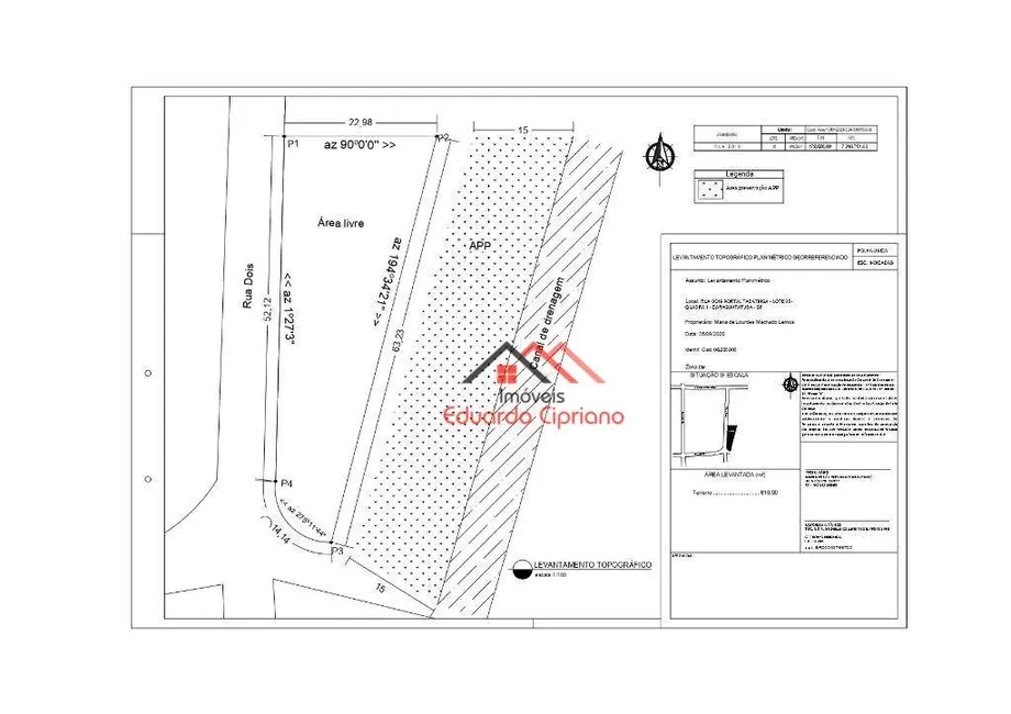 Foto 3 de Terreno / Lote à venda, 816m2 em Tabatinga, Caraguatatuba - SP