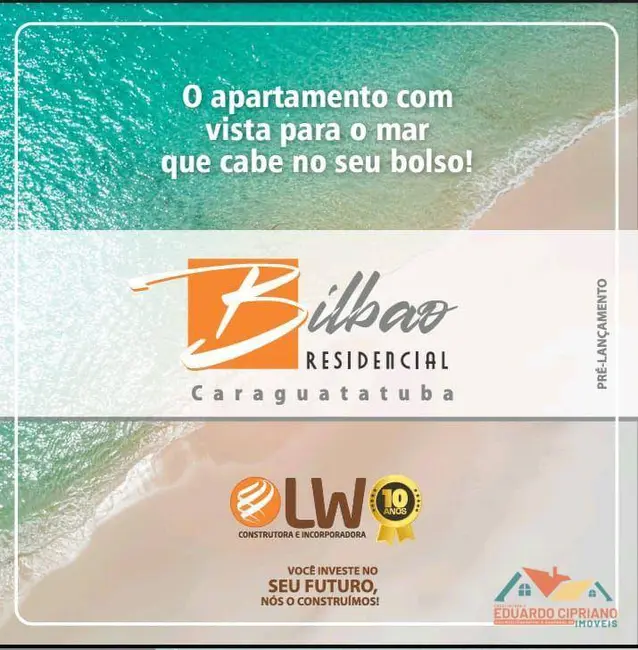 Foto 2 de Apartamento com 1 quarto à venda, 44m2 em Pontal de Santa Marina, Caraguatatuba - SP