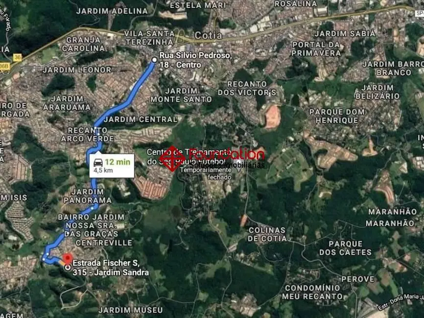 Foto 3 de Terreno / Lote à venda, 2743m2 em Jardim Sandra, Cotia - SP