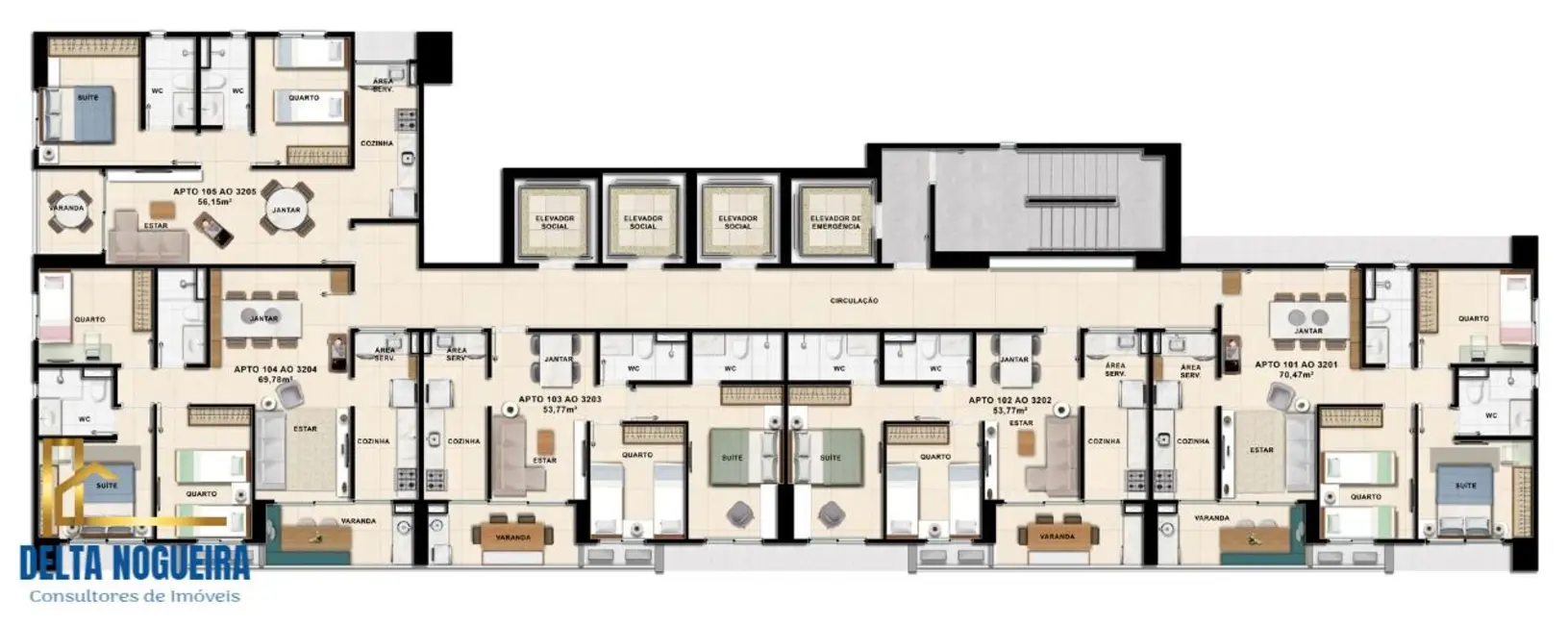 Apartamento com 2 quartos à venda em Caxangá, Recife - PE - imagem 5 Foto 5 de Apartamento com 2 quartos à venda em Caxangá, Recife - PE