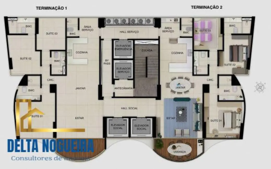 Apartamento com 3 quartos à venda em Casa Amarela, Recife - PE - imagem 7 Foto 7 de Apartamento com 3 quartos à venda em Casa Amarela, Recife - PE