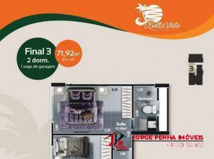 Foto 8 de Apartamento com 2 quartos à venda, 71m2 em Centro, Itanhaem - SP