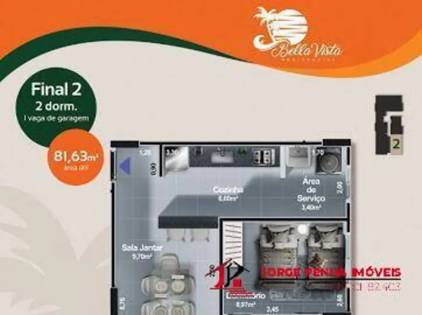 Foto 9 de Apartamento com 2 quartos à venda, 71m2 em Centro, Itanhaem - SP