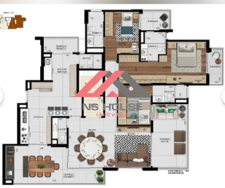 Foto 2 de Apartamento com 3 quartos à venda, 162m2 em Campestre, Santo Andre - SP