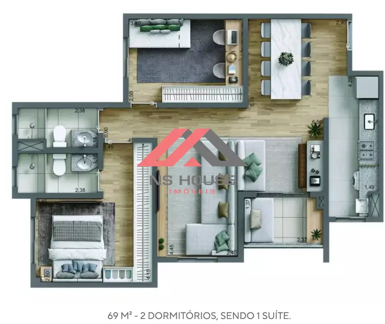 Foto 9 de Apartamento com 2 quartos à venda, 69m2 em Rudge Ramos, Sao Bernardo Do Campo - SP