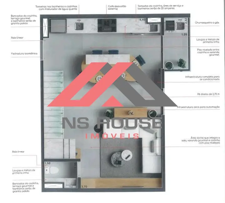 Foto 6 de Apartamento com 3 quartos à venda, 92m2 em Jardim, Santo Andre - SP