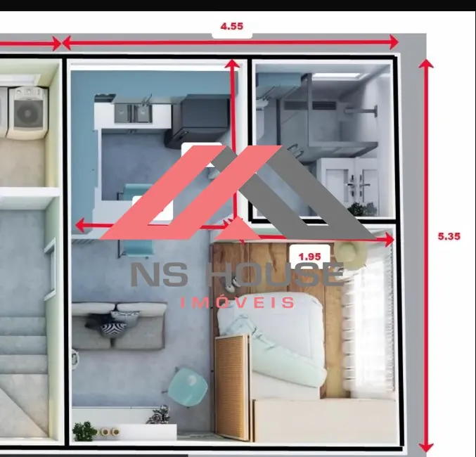 Foto 6 de Apartamento com 1 quarto à venda, 25m2 em Vila Sacadura Cabral, Santo Andre - SP