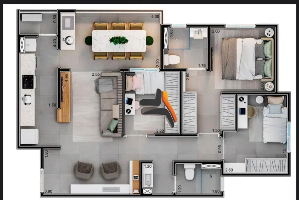 Foto 6 de Apartamento com 3 quartos à venda, 75m2 em Salto - SP