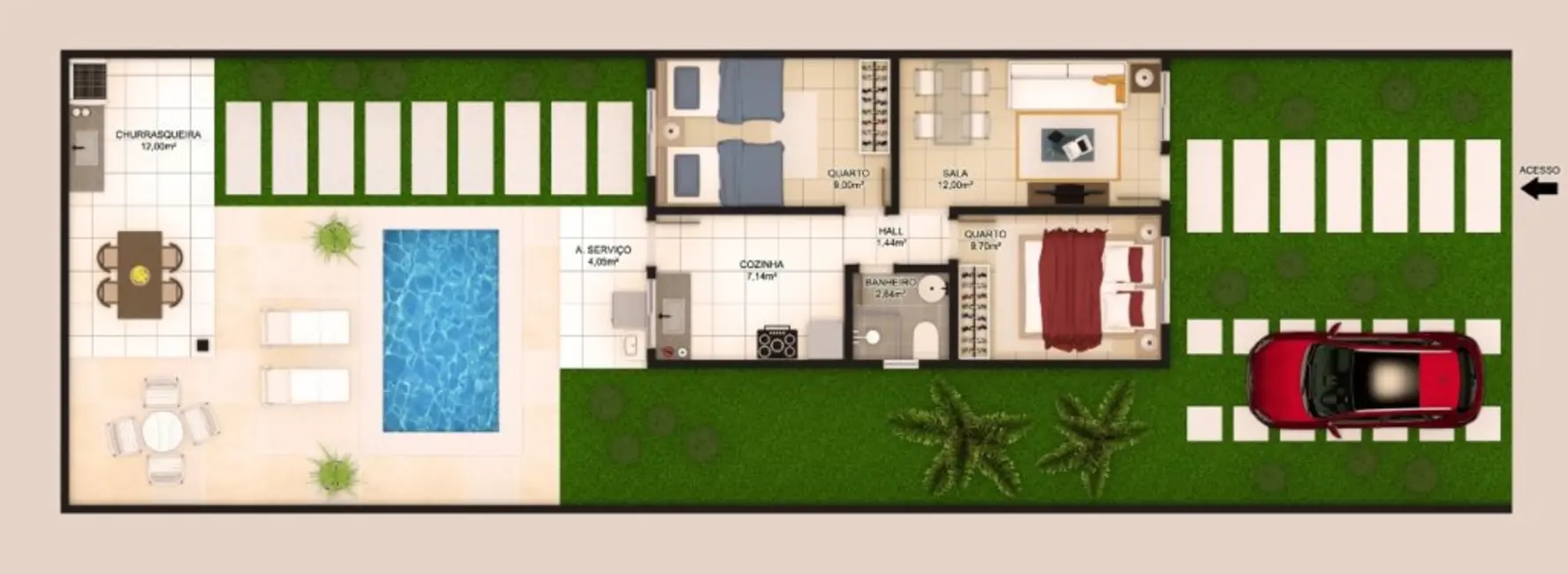 Foto 8 de Casa de Condomínio com 2 quartos à venda, 140m2 em Bom Pastor, Belford Roxo - RJ