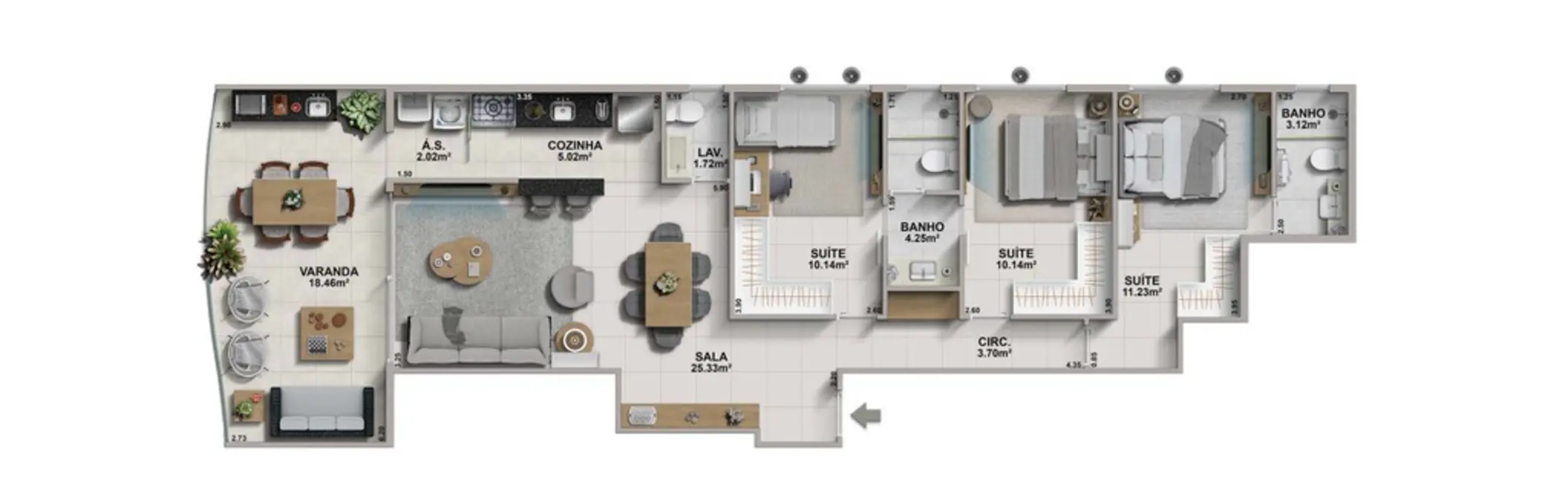 Foto 9 de Apartamento com 3 quartos à venda, 98m2 em Recreio dos Bandeirantes, Rio De Janeiro - RJ