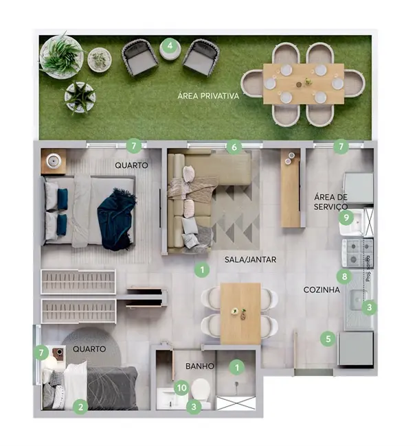 Apartamento com 2 quartos à venda, 40m2 em da Luz, Nova Iguacu - RJ - imagem 6 Foto 6 de Apartamento com 2 quartos à venda, 40m2 em da Luz, Nova Iguacu - RJ