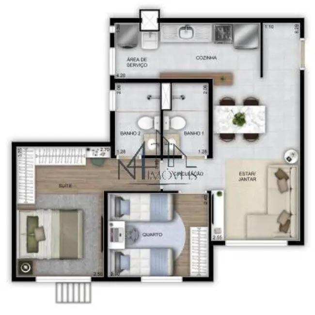 Foto 8 de Apartamento com 2 quartos à venda em Vila Luciana, Goiania - GO