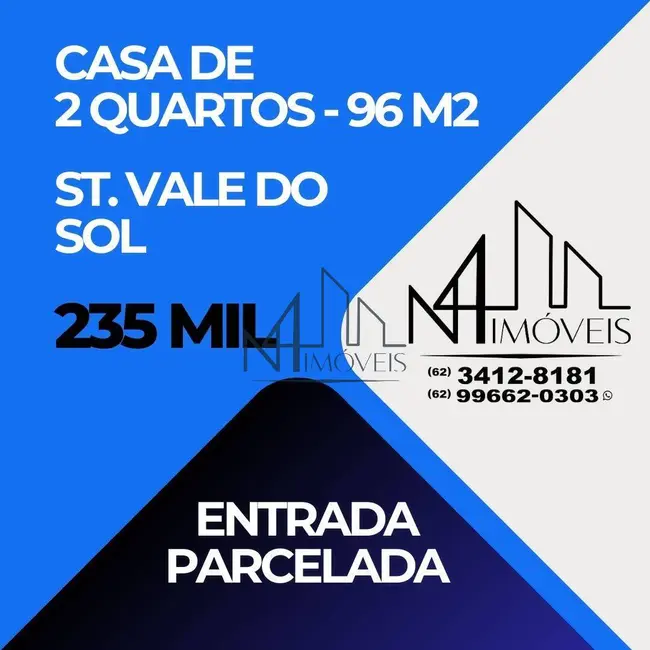 Foto 1 de Casa com 2 quartos à venda, 153m2 em Vale do Sol, Aparecida De Goiania - GO