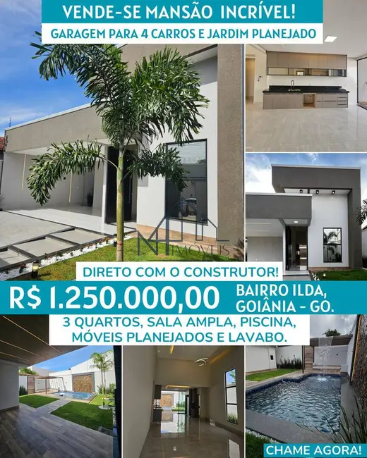 Foto 1 de Casa com 3 quartos à venda, 384m2 em Ilda, Aparecida De Goiania - GO