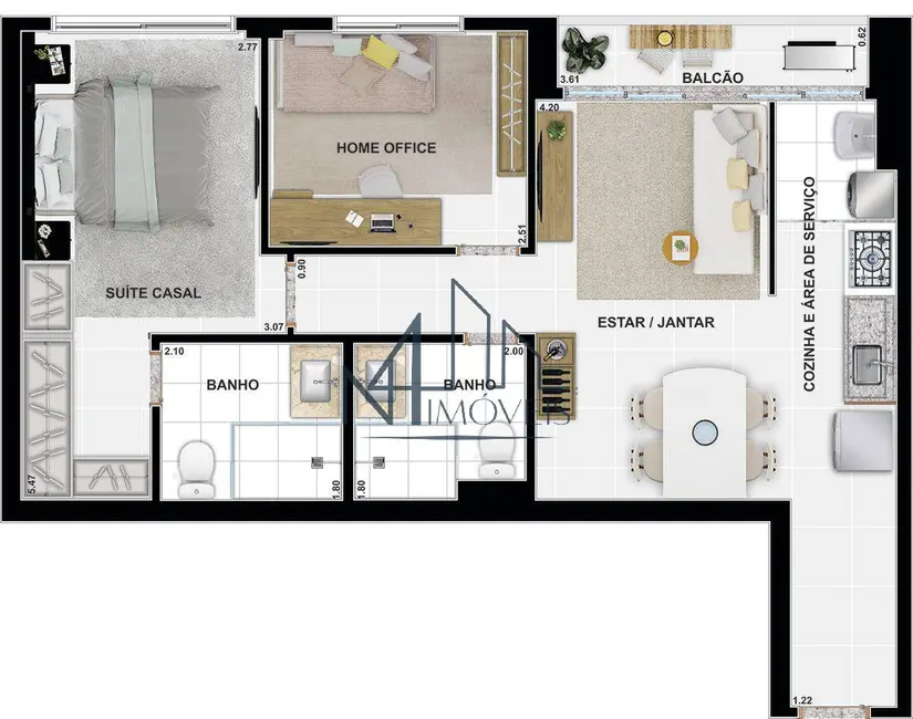 Foto 4 de Apartamento com 2 quartos à venda em Jardim América, Goiania - GO