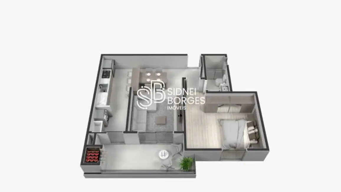 Apartamento com 2 quartos à venda em Piratuba - SC - imagem 5 Foto 5 de Apartamento com 2 quartos à venda em Piratuba - SC