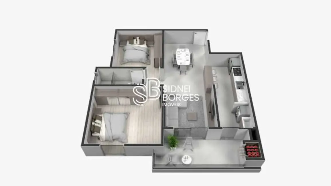 Apartamento com 2 quartos à venda em Piratuba - SC - imagem 4 Foto 4 de Apartamento com 2 quartos à venda em Piratuba - SC