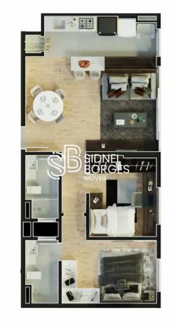 Foto 5 de Apartamento com 2 quartos à venda, 64m2 em Chapeco - SC