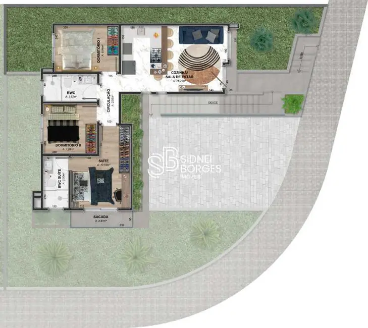 Foto 7 de Casa com 3 quartos à venda, 102m2 em Concordia - SC