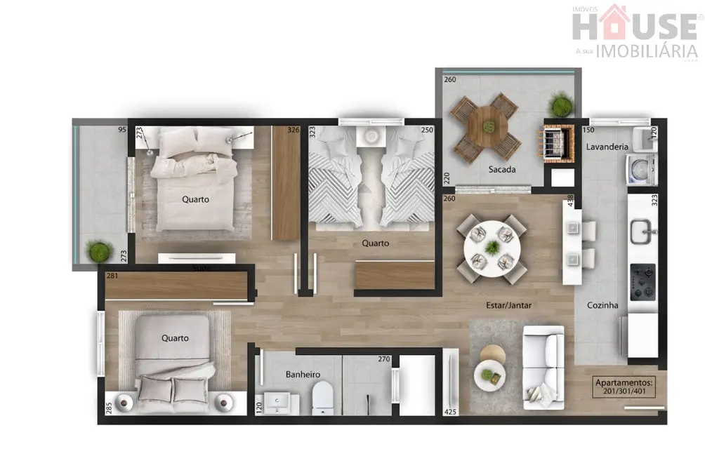 Apartamento com 3 quartos à venda, 65m2 em Weissópolis, Pinhais - PR - imagem 9 Foto 9 de Apartamento com 3 quartos à venda, 65m2 em Weissópolis, Pinhais - PR