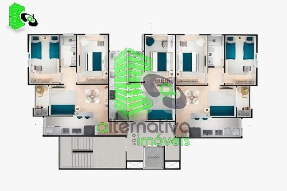 Foto 6 de Apartamento com 2 quartos à venda, 57m2 em Pindamonhangaba - SP