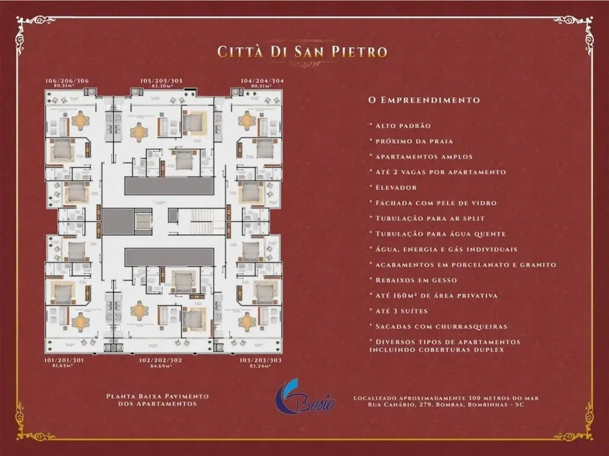 Foto 2 de Apartamento com 3 quartos à venda, 83m2 em Bombinhas - SC