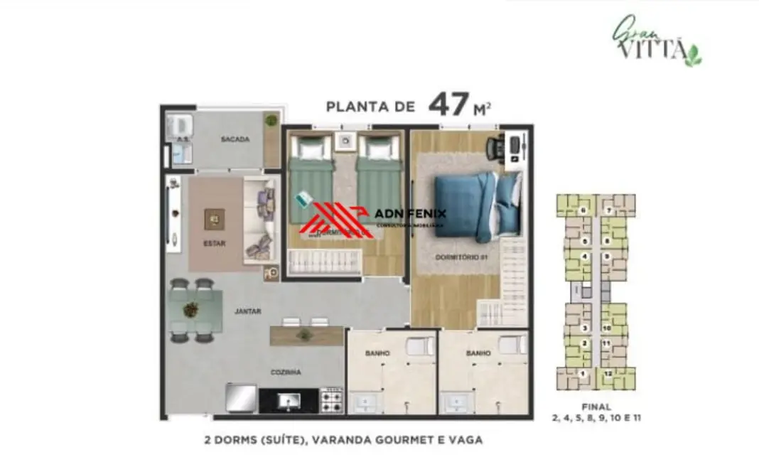 Apartamento com 2 quartos à venda, 47m2 em Vila Augusta, Guarulhos - SP - imagem 9 Foto 9 de Apartamento com 2 quartos à venda, 47m2 em Vila Augusta, Guarulhos - SP