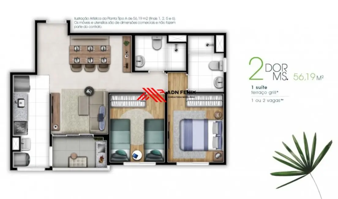 Foto 9 de Apartamento com 2 quartos à venda, 56m2 em Vila Rosália, Guarulhos - SP