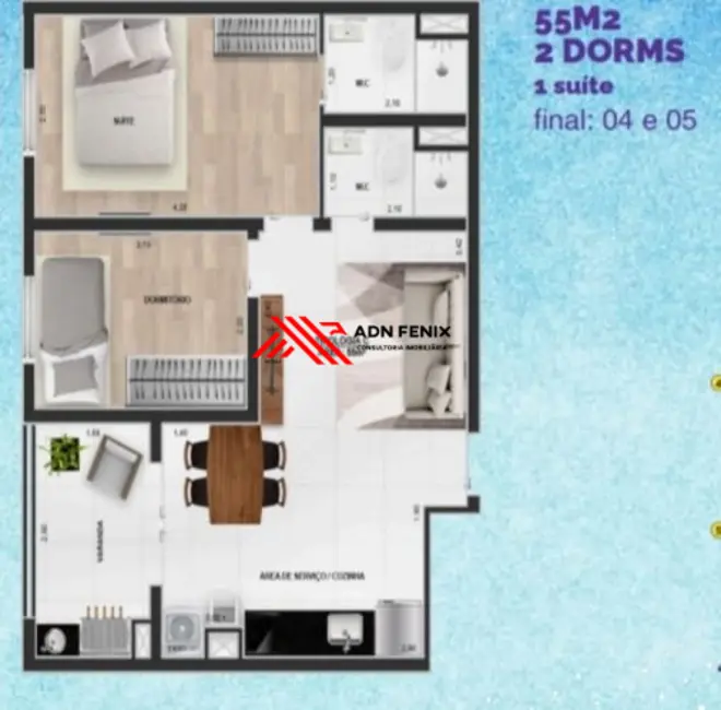 Foto 3 de Apartamento com 2 quartos à venda, 55m2 em Vila Rosália, Guarulhos - SP