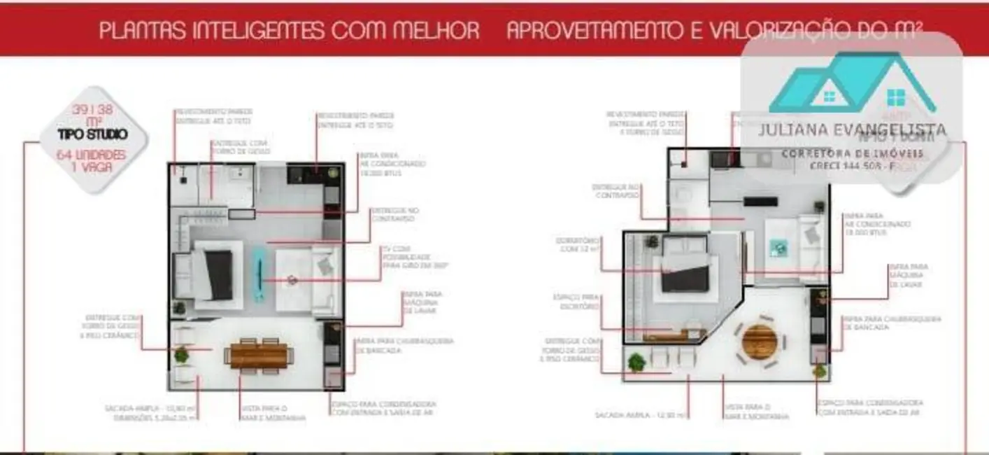 Foto 9 de Apartamento com 1 quarto à venda, 39m2 em Praia das Palmeiras, Caraguatatuba - SP