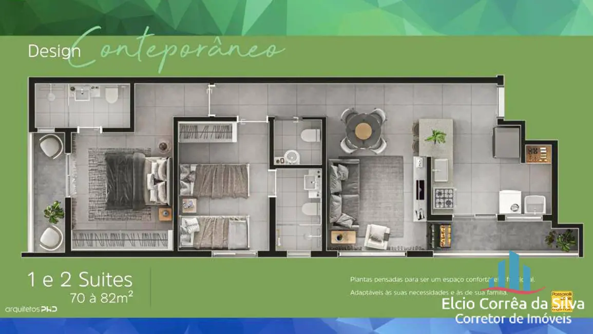 Foto 2 de Apartamento com 2 quartos à venda, 82m2 em Aparecida, Santos - SP