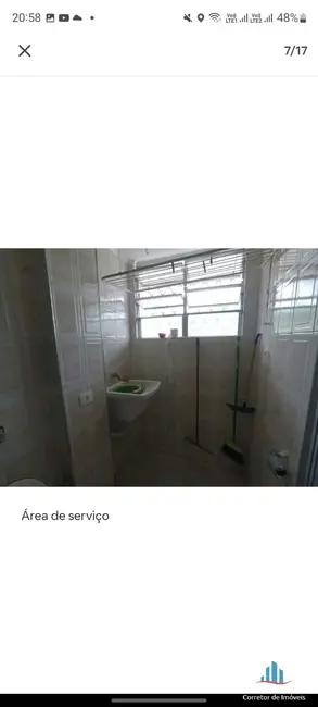 Foto 7 de Apartamento com 1 quarto para alugar, 39m2 em José Menino, Santos - SP
