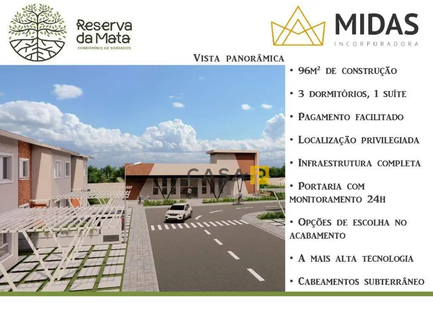 Foto 3 de Casa de Condomínio com 3 quartos à venda, 102m2 em Jardim Santa Rosa, Nova Odessa - SP